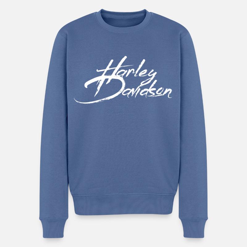 Biker - Männer Premium Bio Pullover - Taubenblau