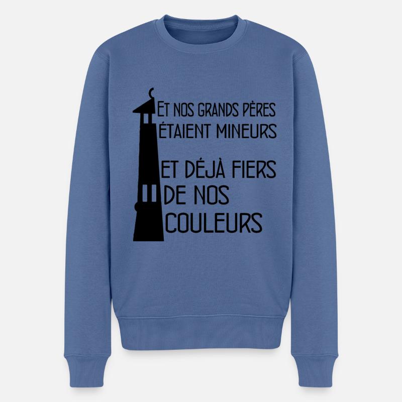 Mineurs Lensois - Pull Premium bio Homme - bleu pigeon