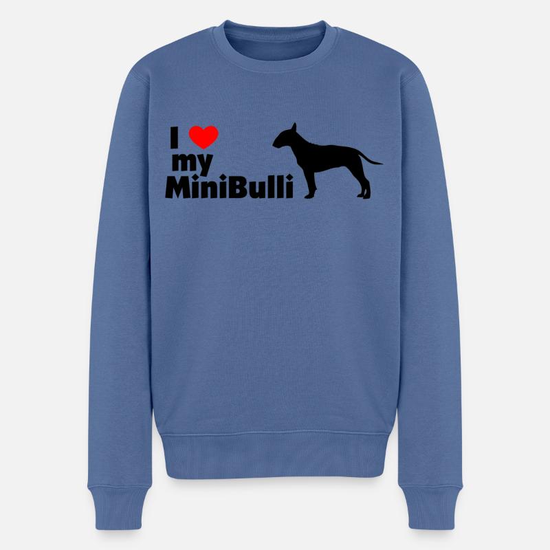 I Love My MiniBulli - Männer Premium Bio Pullover - Taubenblau