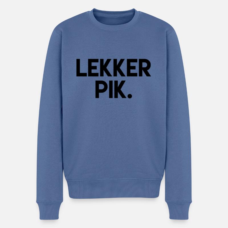 Belle bite. - Pull Premium bio Homme - bleu pigeon
