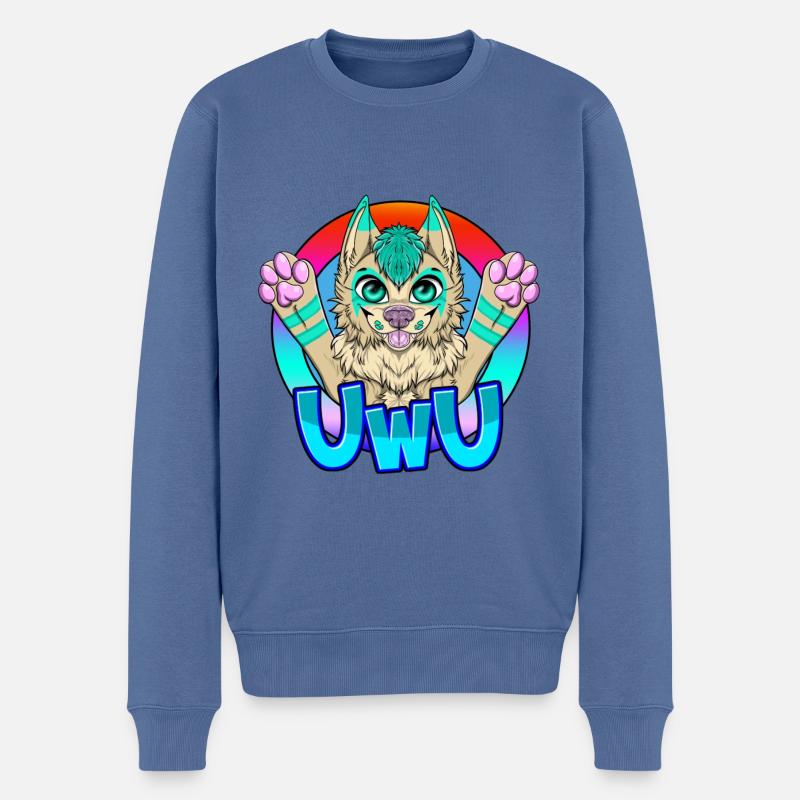 Furry UwU - Pull Premium bio Homme - bleu pigeon