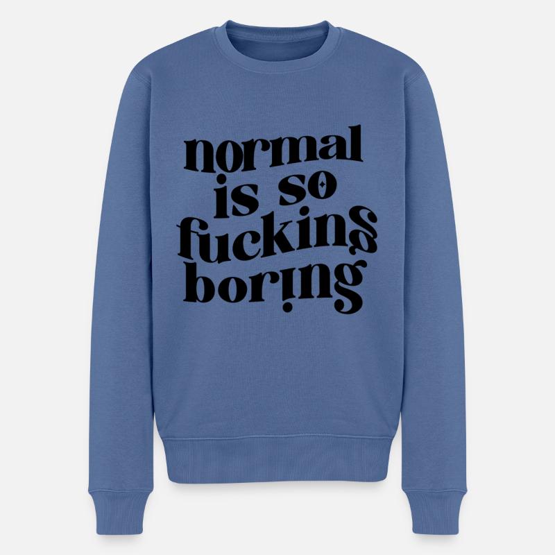 Normalen - Männer Premium Bio Pullover - Taubenblau