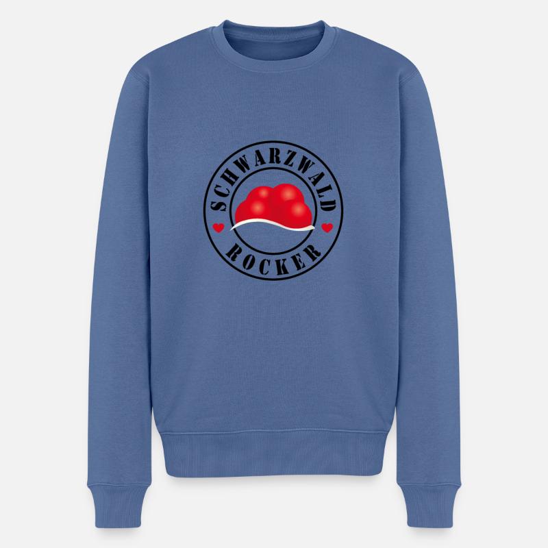 Schwarzwald Rocker - Männer Premium Bio Pullover - Taubenblau