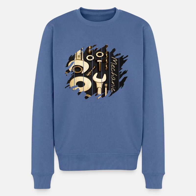 Mechaniker - Männer Premium Bio Pullover - Taubenblau