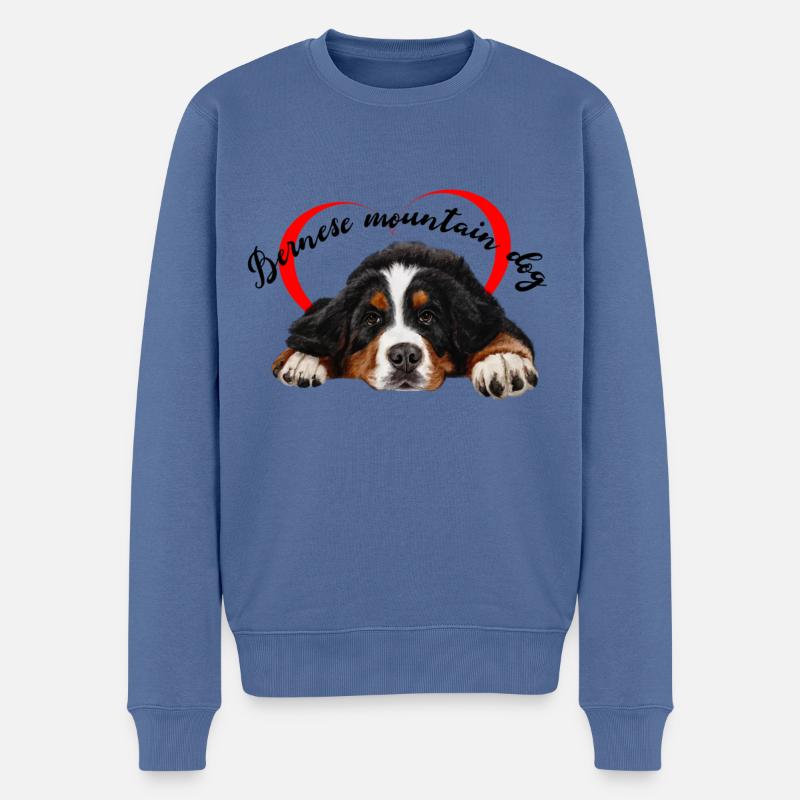 Bouvier bernois - Pull Premium bio Homme - bleu pigeon