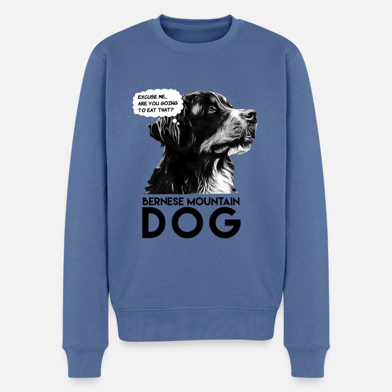 Berner Sennenhund - Männer Premium Bio Pullover - Taubenblau