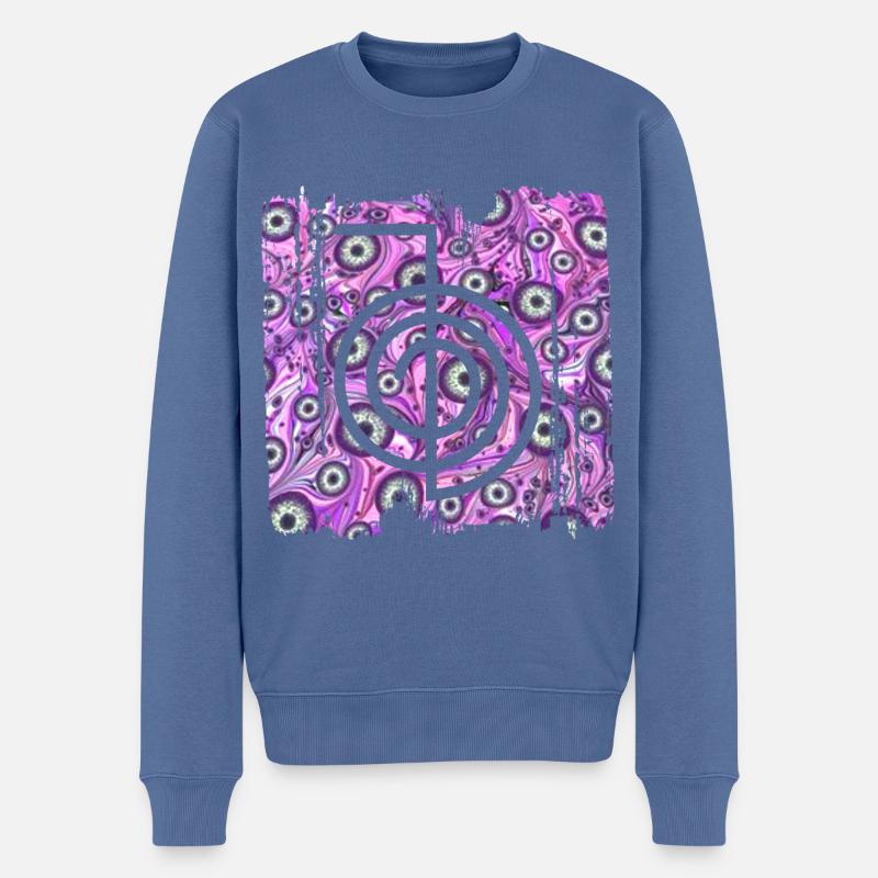 cho ku rei e 6 - Pull Premium bio Homme - bleu pigeon