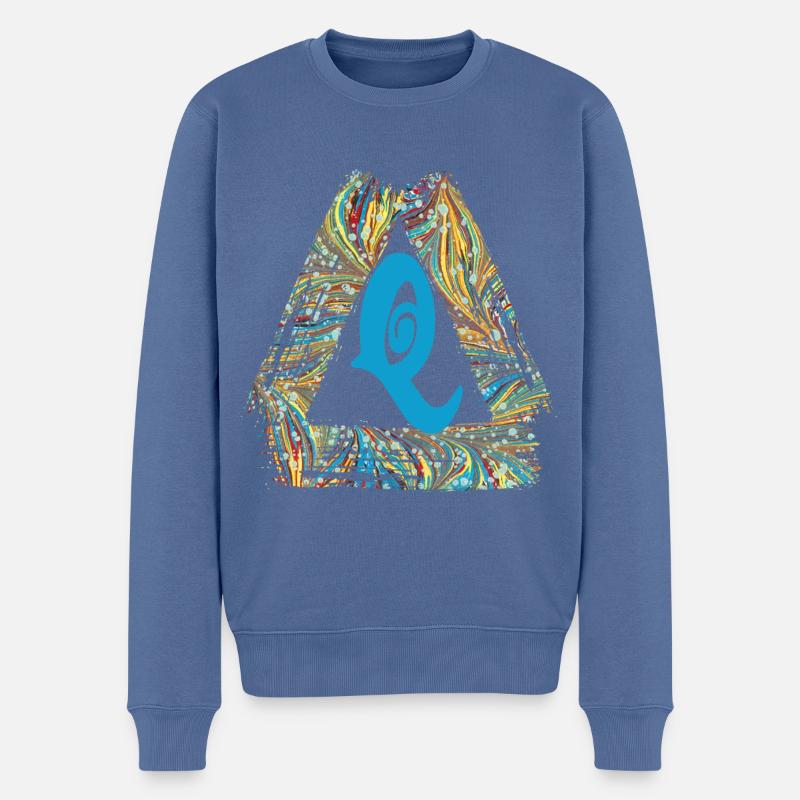 e 201 q - Männer Premium Bio Pullover - Taubenblau