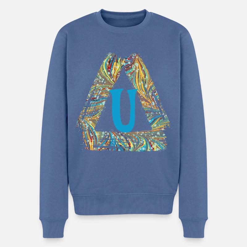 e 201 u - Pull Premium bio Homme - bleu pigeon