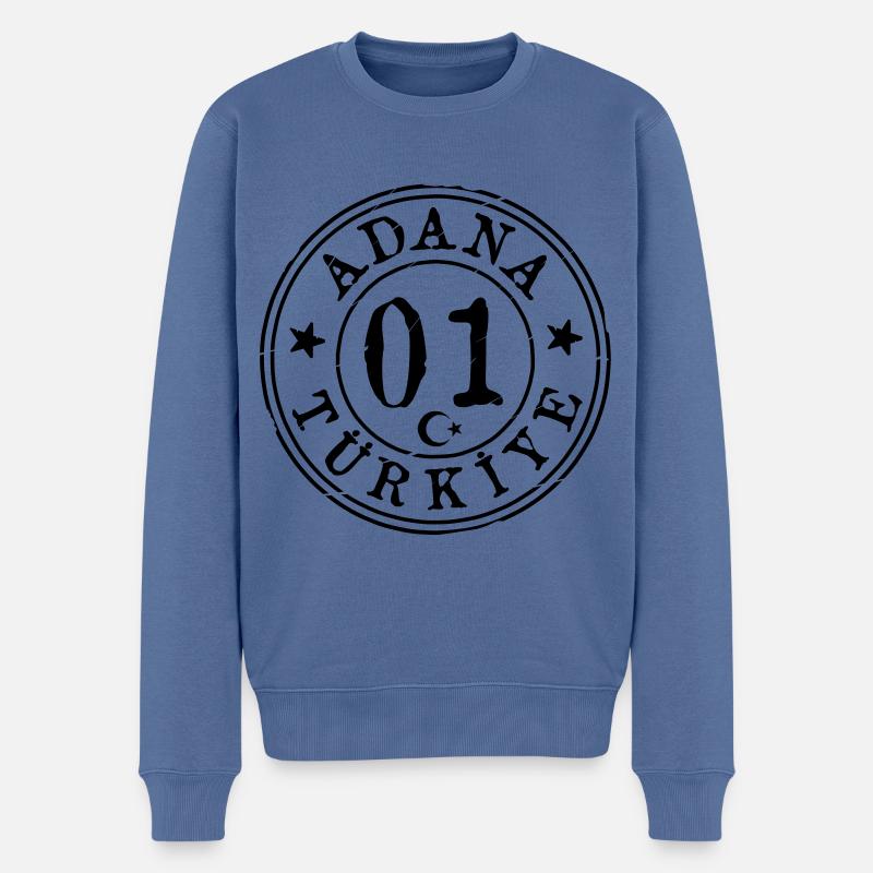 Adana 01 Millésime - Pull Premium bio Homme - bleu pigeon