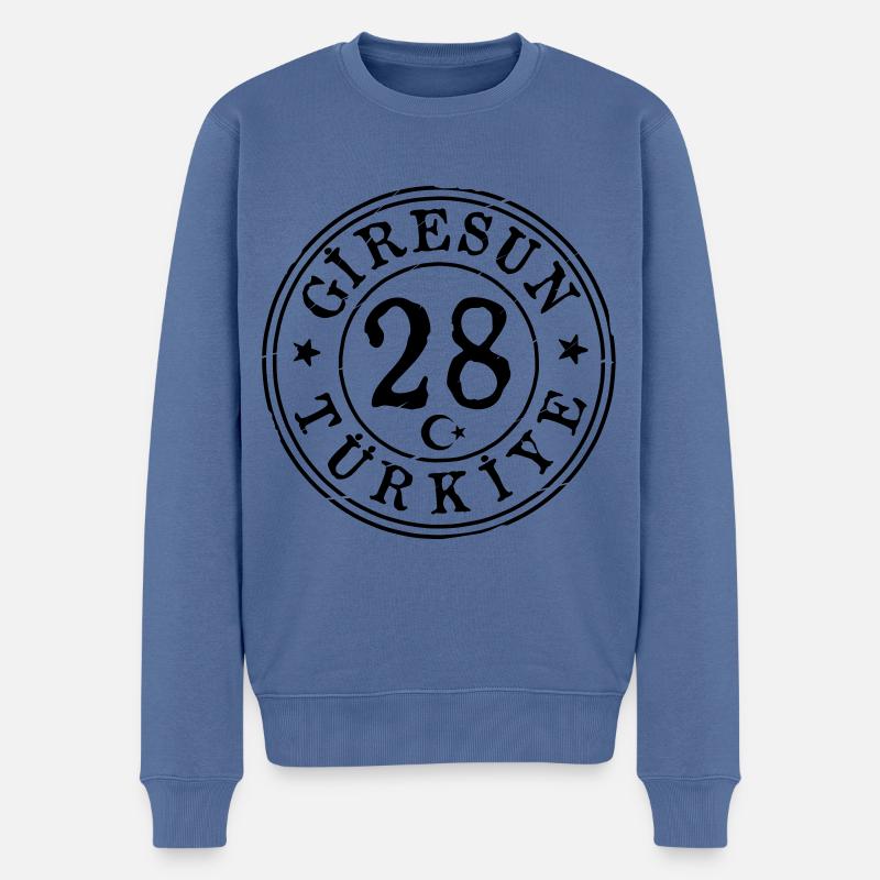 Giresun 28 Vintage - Männer Premium Bio Pullover - Taubenblau