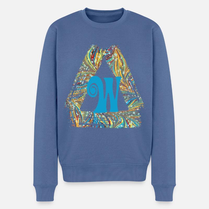 E 201 W - Pull Premium bio Homme - bleu pigeon