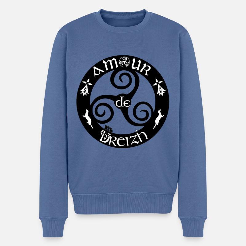Amour de Breizh - Pull Premium bio Homme - bleu pigeon