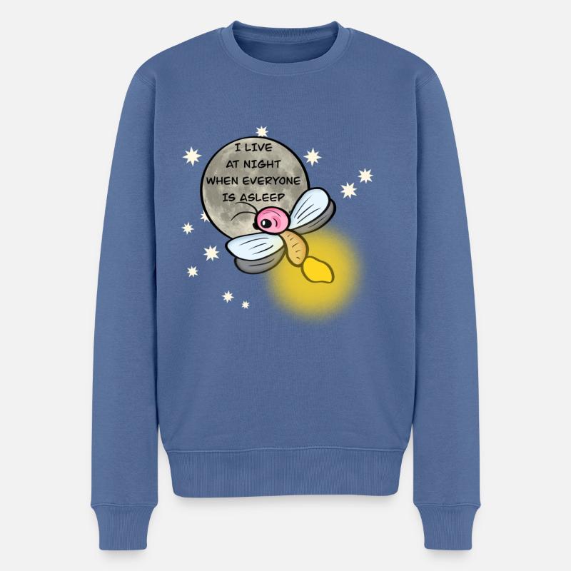 Kleines Glühwürmchen - Männer Premium Bio Pullover - Taubenblau