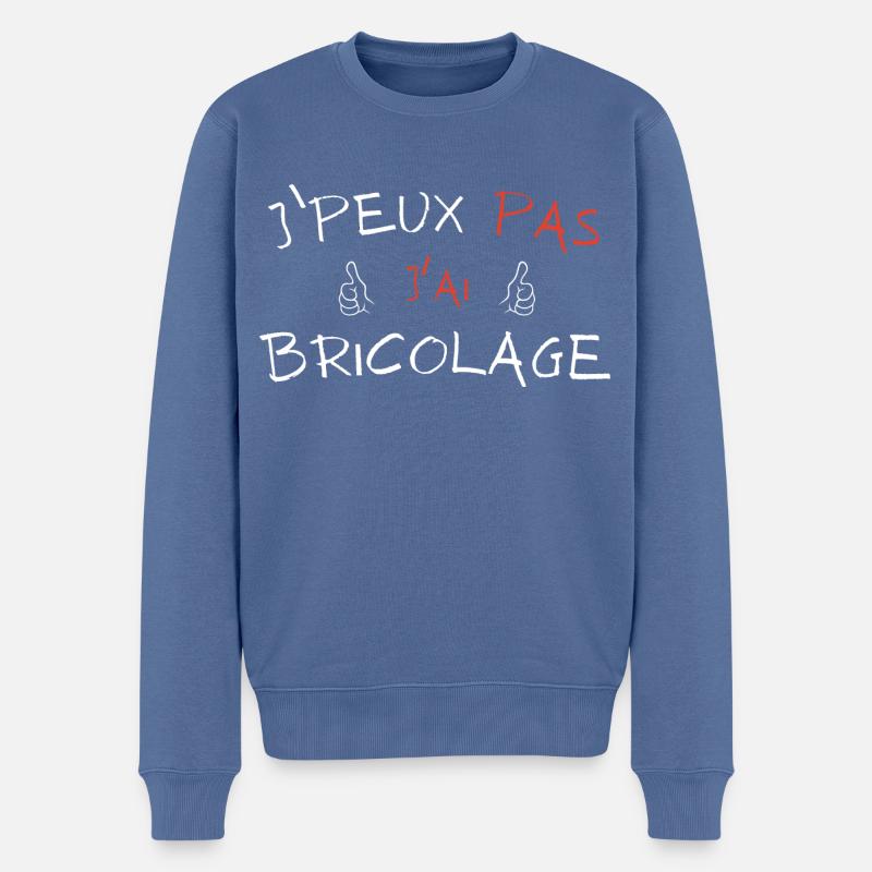 J'peux pas j'ai Bricolage - Pull Premium bio Homme - bleu pigeon