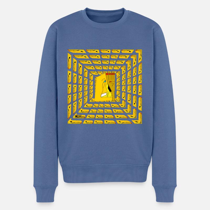 Neue Familie - Männer Premium Bio Pullover - Taubenblau