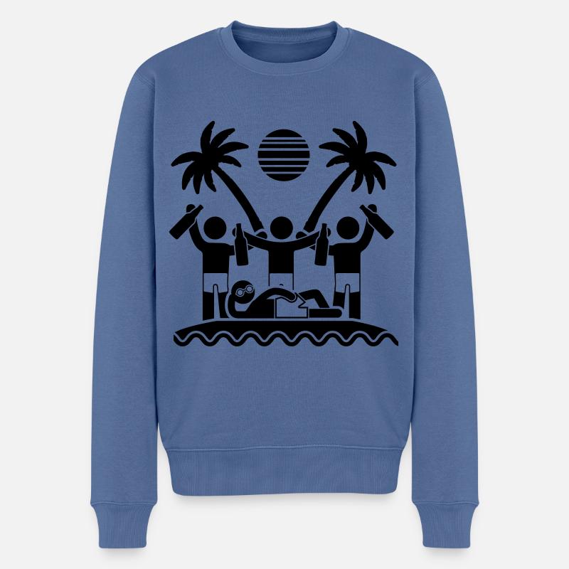 Fête vacances symbole été - Pull Premium bio Homme - bleu pigeon