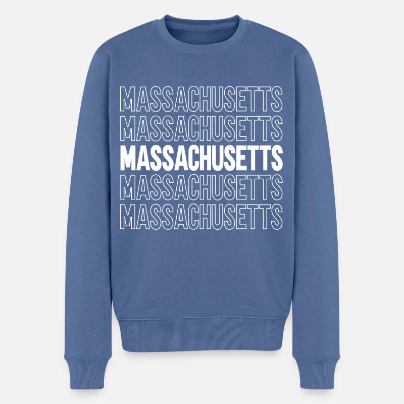 Massachusetts - Pull Premium bio Homme - bleu pigeon