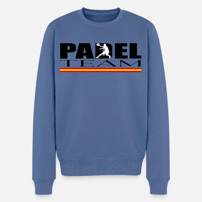 Padel Mannschaft - Männer Premium Bio Pullover - Taubenblau