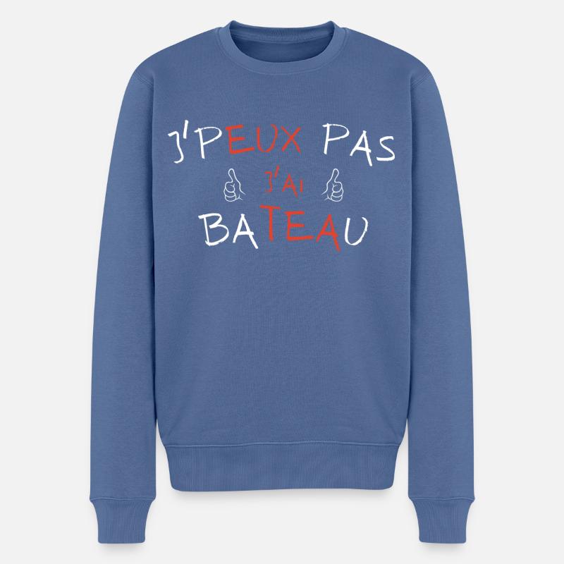 j'peux pas j'ai bateau - Pull Premium bio Homme - bleu pigeon