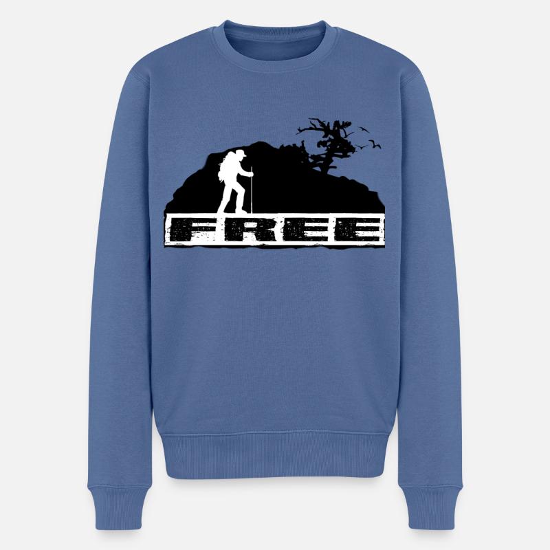 Trekking - Pull Premium bio Homme - bleu pigeon