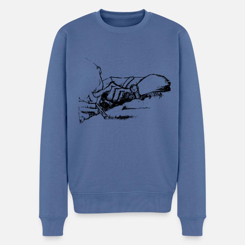 Koksender Mann - Männer Premium Bio Pullover - Taubenblau