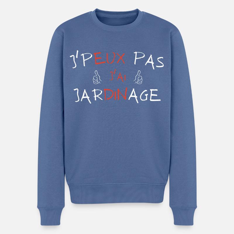 j'peux pas j'ai jardinage - Pull Premium bio Homme - bleu pigeon