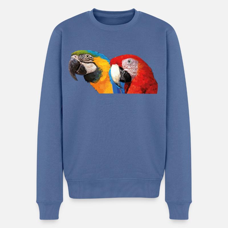 Aras - Männer Premium Bio Pullover - Taubenblau