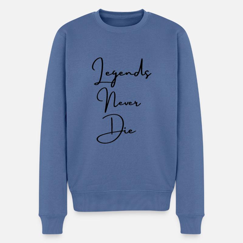 Legends never die - Pull Premium bio Homme - bleu pigeon