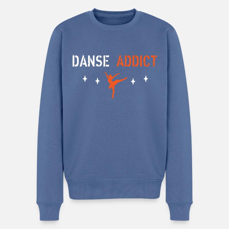 Danse addict - Pull Premium bio Homme - bleu pigeon
