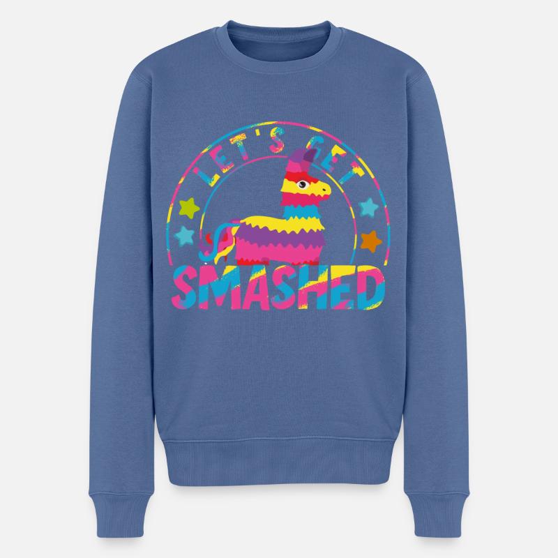 Let's Get Smashed Pinata - Männer Premium Bio Pullover - Taubenblau