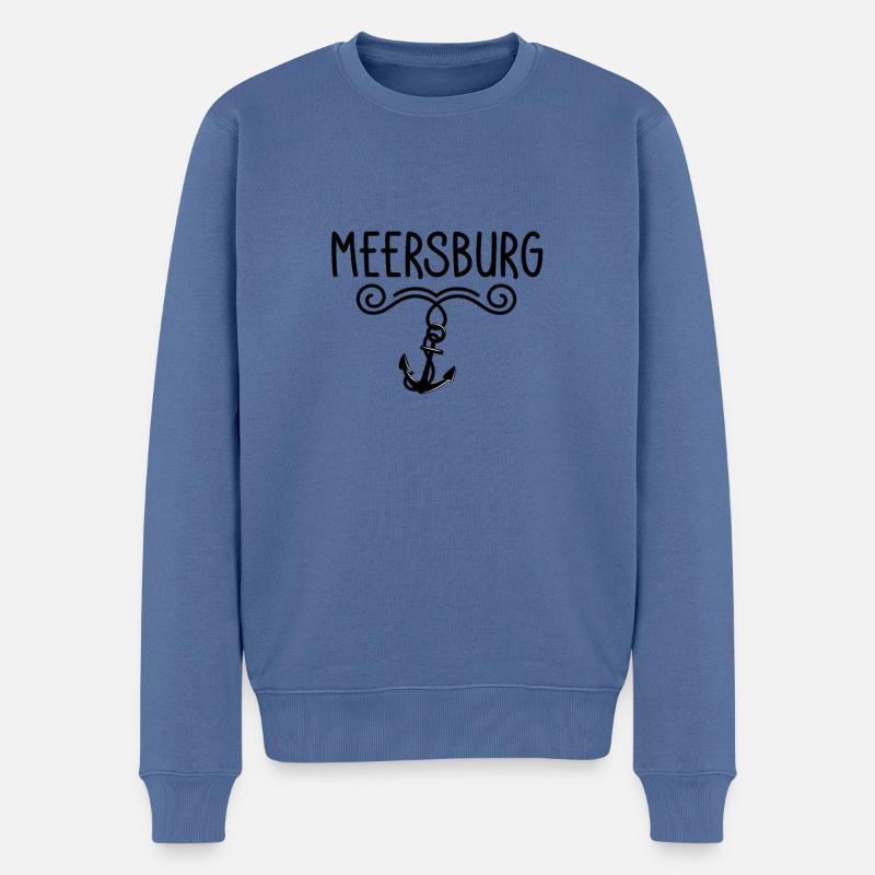 Meersburg - Männer Premium Bio Pullover - Taubenblau