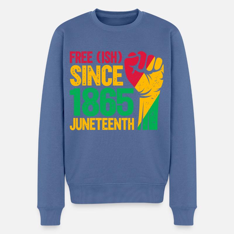 Juneteenth - Männer Premium Bio Pullover - Taubenblau