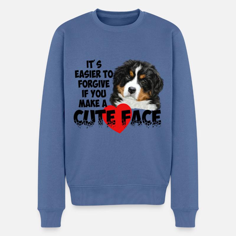 Bouvier bernois - Pull Premium bio Homme - bleu pigeon