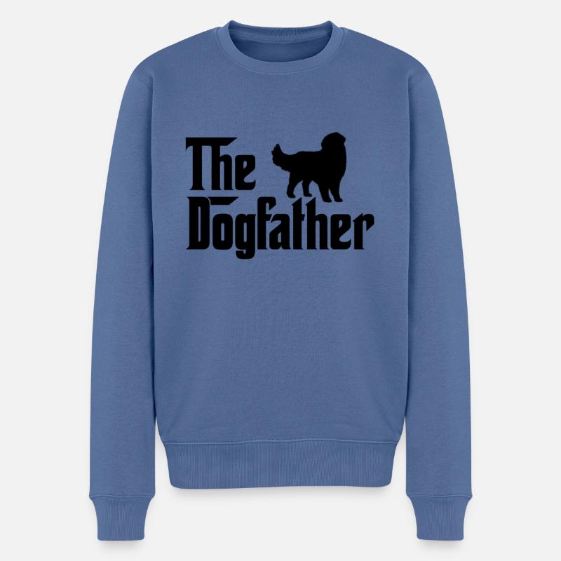 Le Dogfather - Pull Premium bio Homme - bleu pigeon