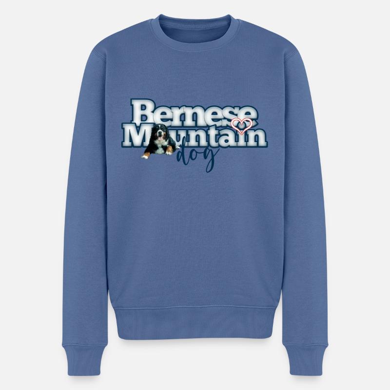 Berner Sennenhund - Männer Premium Bio Pullover - Taubenblau