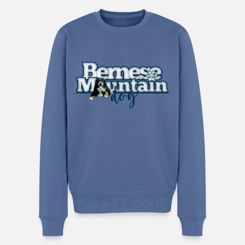 Berner Sennenhund - Männer Premium Bio Pullover - Taubenblau