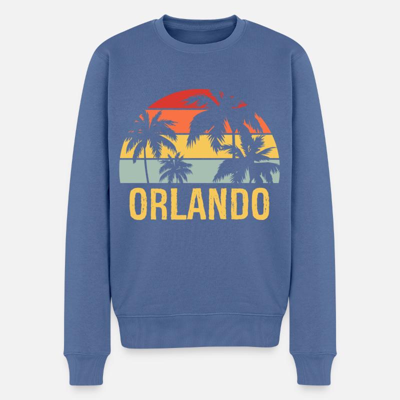 Orlando Florida - Männer Premium Bio Pullover - Taubenblau
