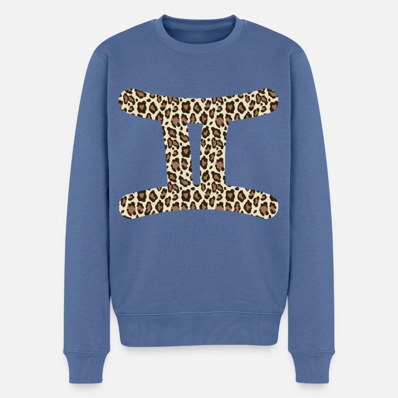 Signe du zodiaque Gémeaux - Pull Premium bio Homme - bleu pigeon