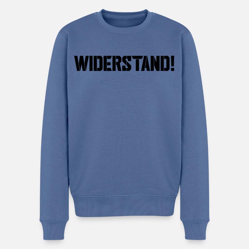 WIDERSTAND - Demokratie Protest Demonstrationen - Männer Premium Bio Pullover - Taubenblau
