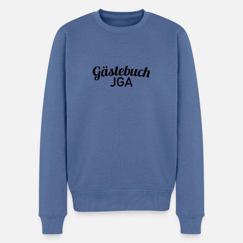 Gästebuch JGA - Männer Premium Bio Pullover - Taubenblau