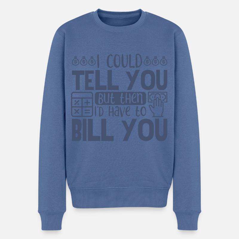Buchhaltung steuern - Männer Premium Bio Pullover - Taubenblau
