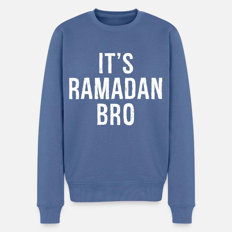 Es ist Ramadan, Bro - Männer Premium Bio Pullover - Taubenblau