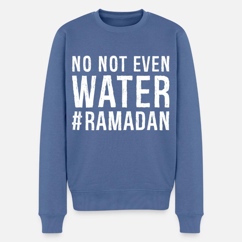 Nein nicht einmal Wasser Ramadan - Männer Premium Bio Pullover - Taubenblau