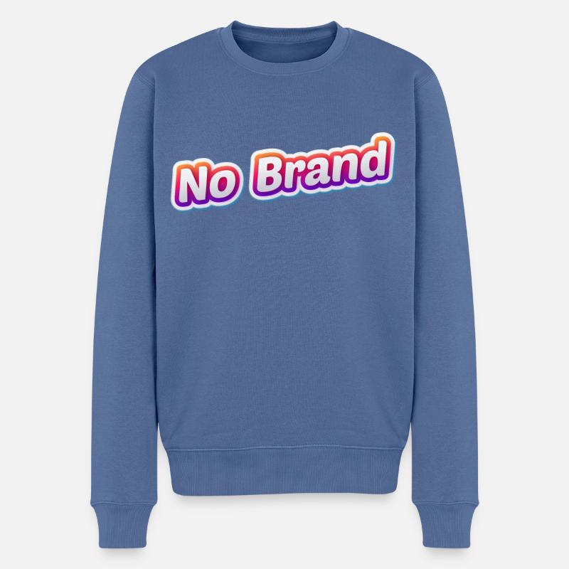 Kein Markenaufkleber-Stil - Männer Premium Bio Pullover - Taubenblau
