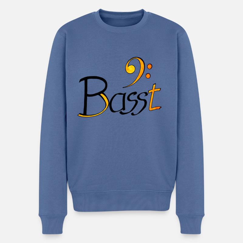 Basst - für Bässe - Männer Premium Bio Pullover - Taubenblau