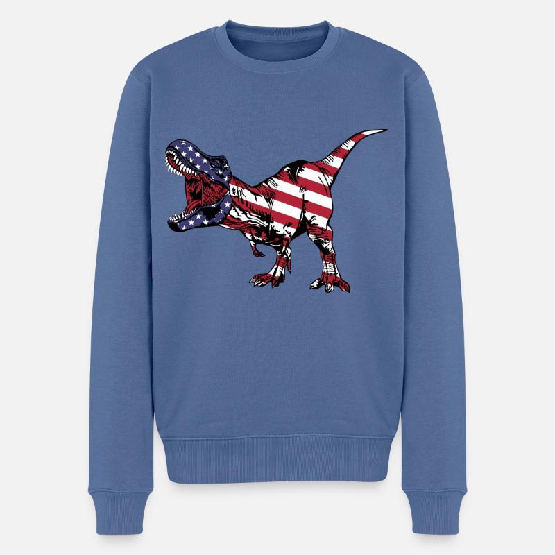 Americasaurus Rex - Pull Premium bio Homme - bleu pigeon