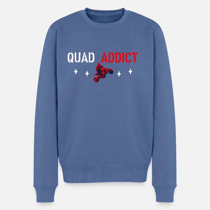 Quad-Süchtige - Männer Premium Bio Pullover - Taubenblau