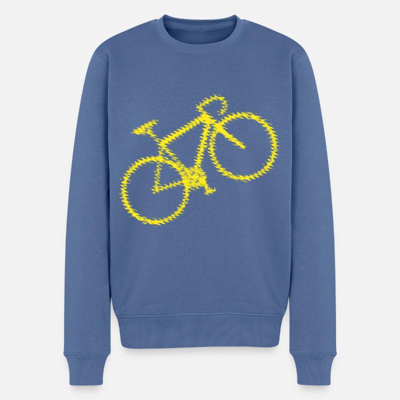 Geiles Fahrrad - Männer Premium Bio Pullover - Taubenblau