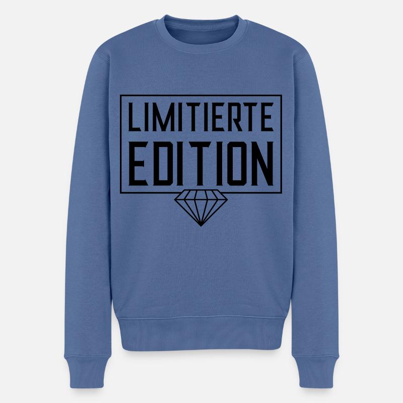 édition limitée - Pull Premium bio Homme - bleu pigeon
